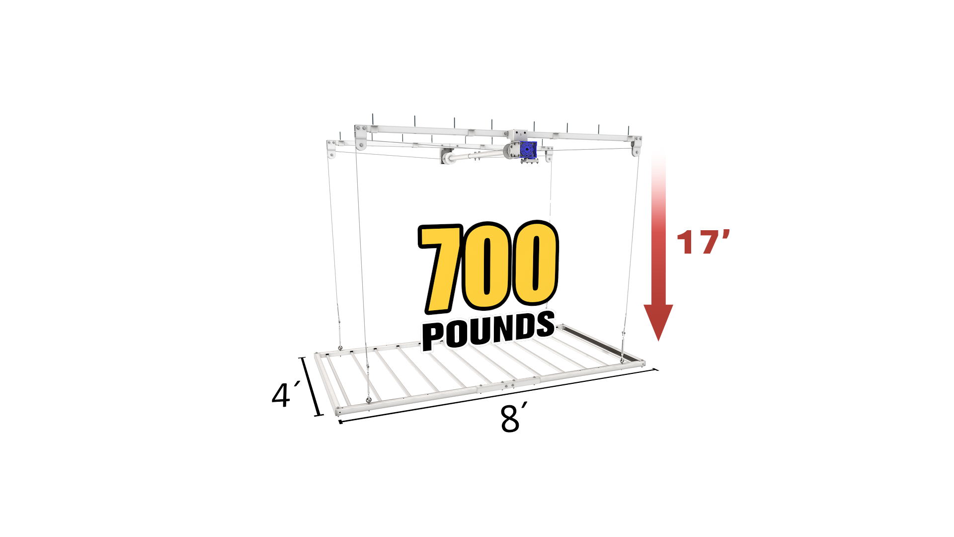 🥇 E-Z Lift 4'X8′ Pro RV – 17′ Drop