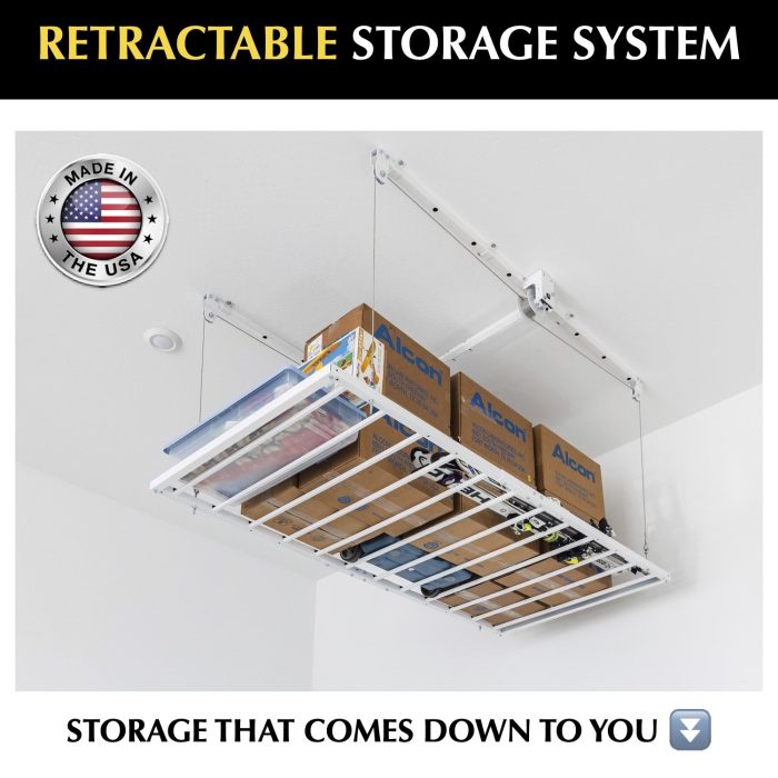 4'X8' E-Z Lift Pro Overhead Storage — 8' Drop | Free Shipping