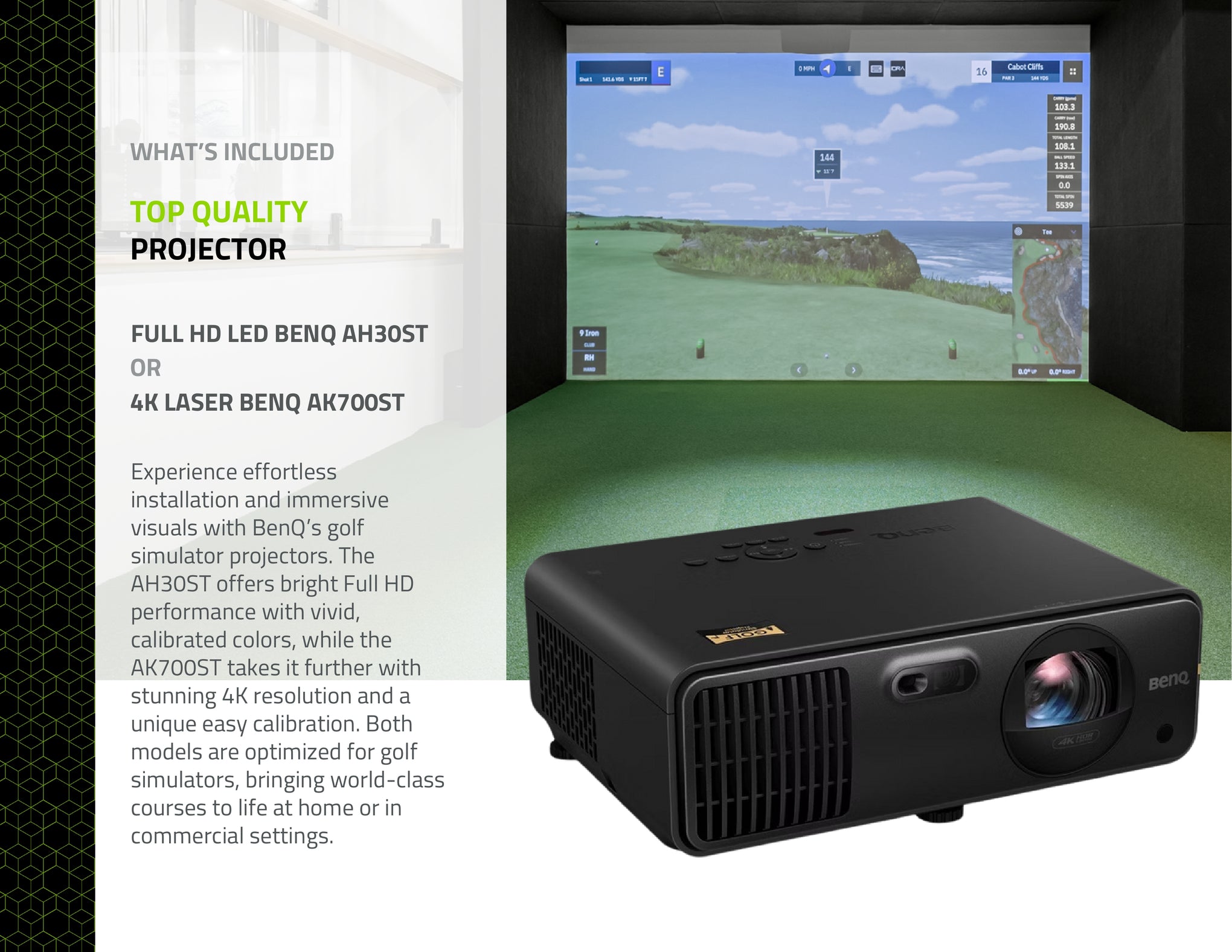 🥇 Golf Simulator KIT1 PACKAGE