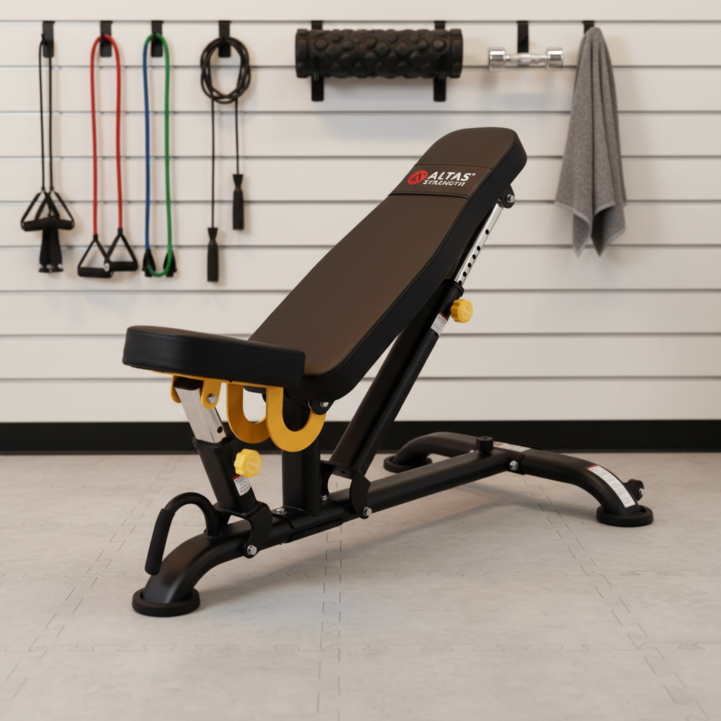 AL-3039 Bench - Garage Lifestyle with Vevor Tiles & Slatwall