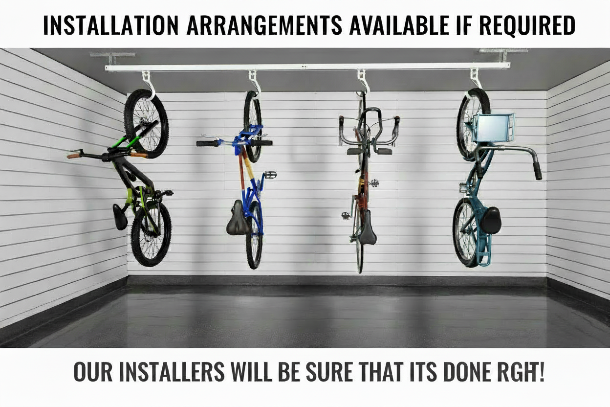 EZ overhead bike storage rack - 11-foot ceiling