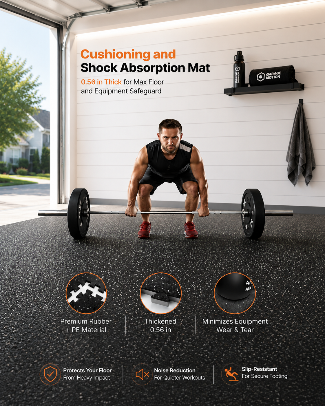 🥇 Thick Gym Floor Mats, 12 Tiles 25