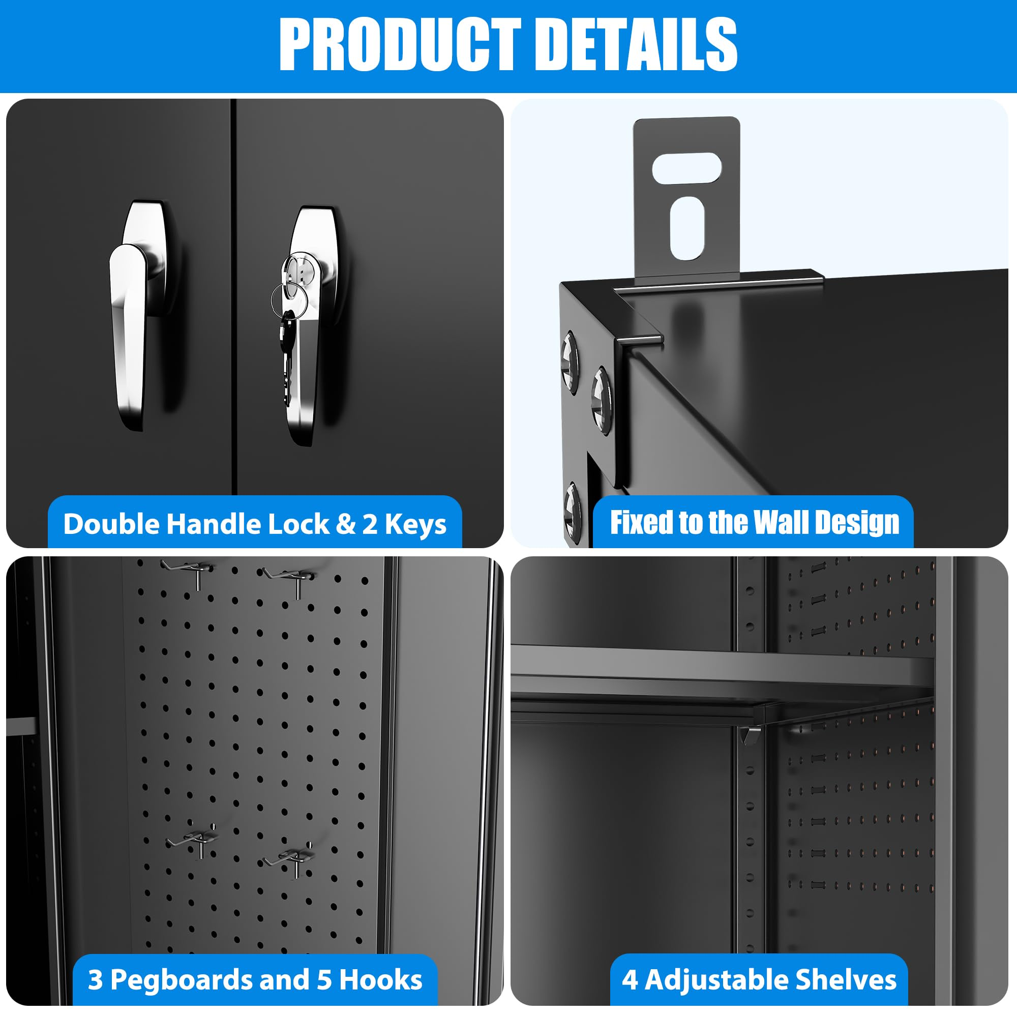 Upgraded Wide & Deep Garage Storage Cabinet With Wheels. FREE FREIGHT
