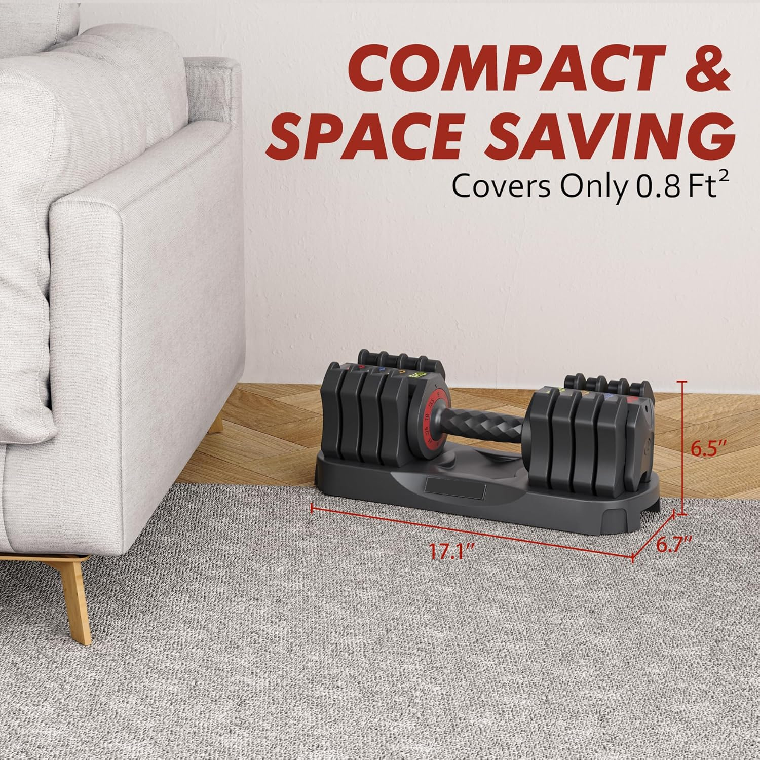 🥈 5-in-1 Quick Adjust Dumbbell, FREE SHIPPING