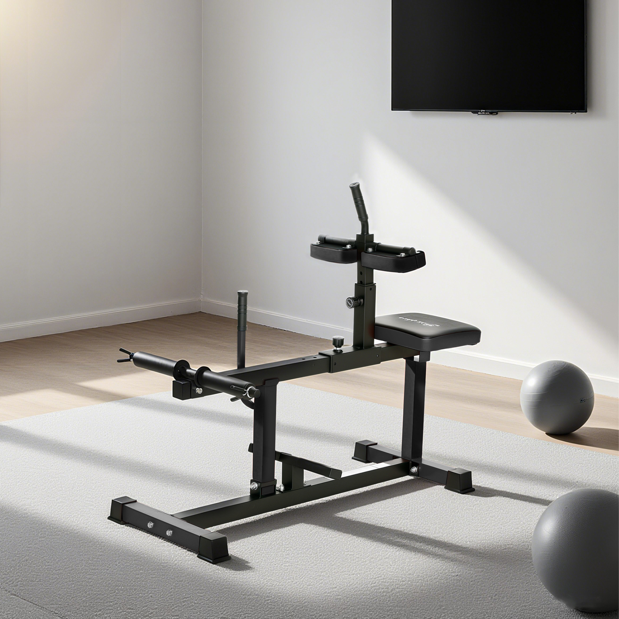 🥈 Adjustable Steel Seated Calf Raise, Black