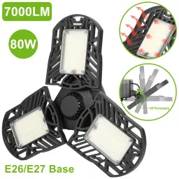 LED Garage Light 7000LM 80W - Deformable Triple Panel