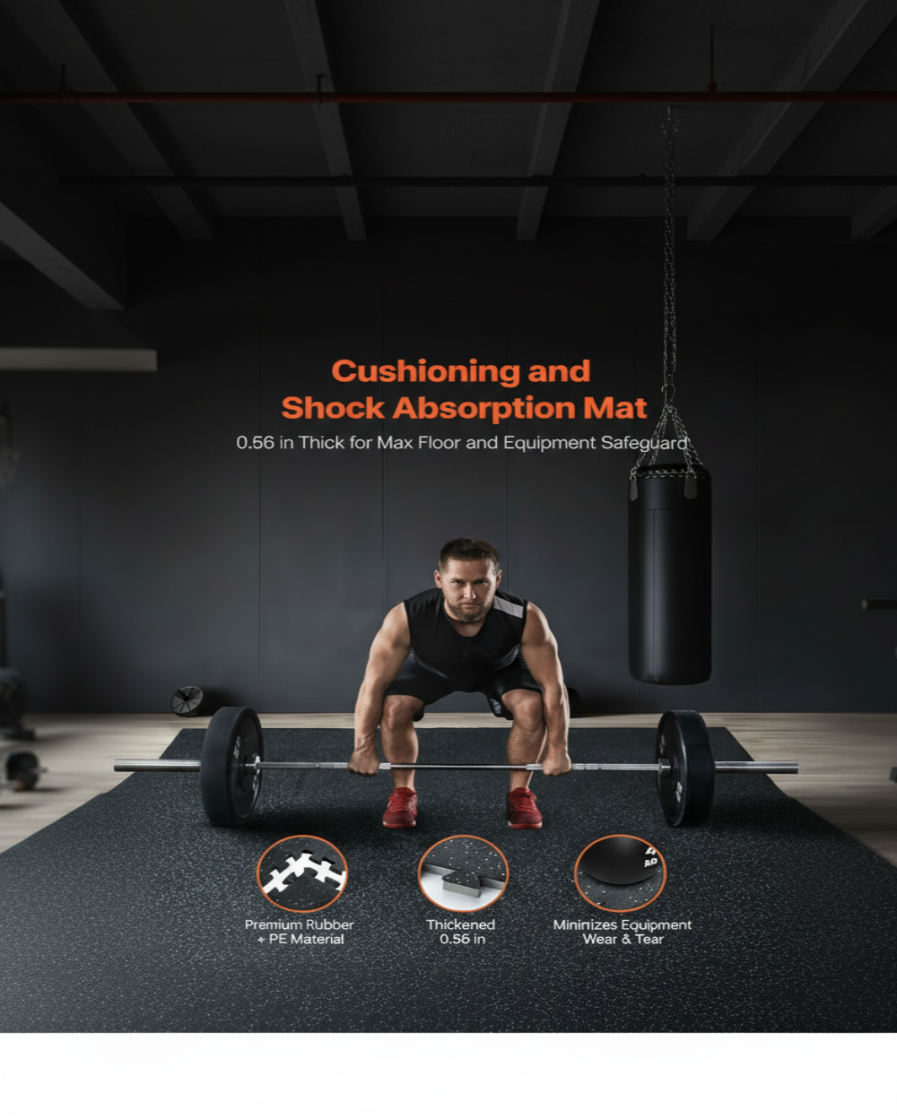 🥇 Thick Gym Floor Mats, 12 Tiles 25