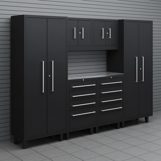 🥇 Core Plus Series 7pc Garage Cabinet series.    Stainless steel work top