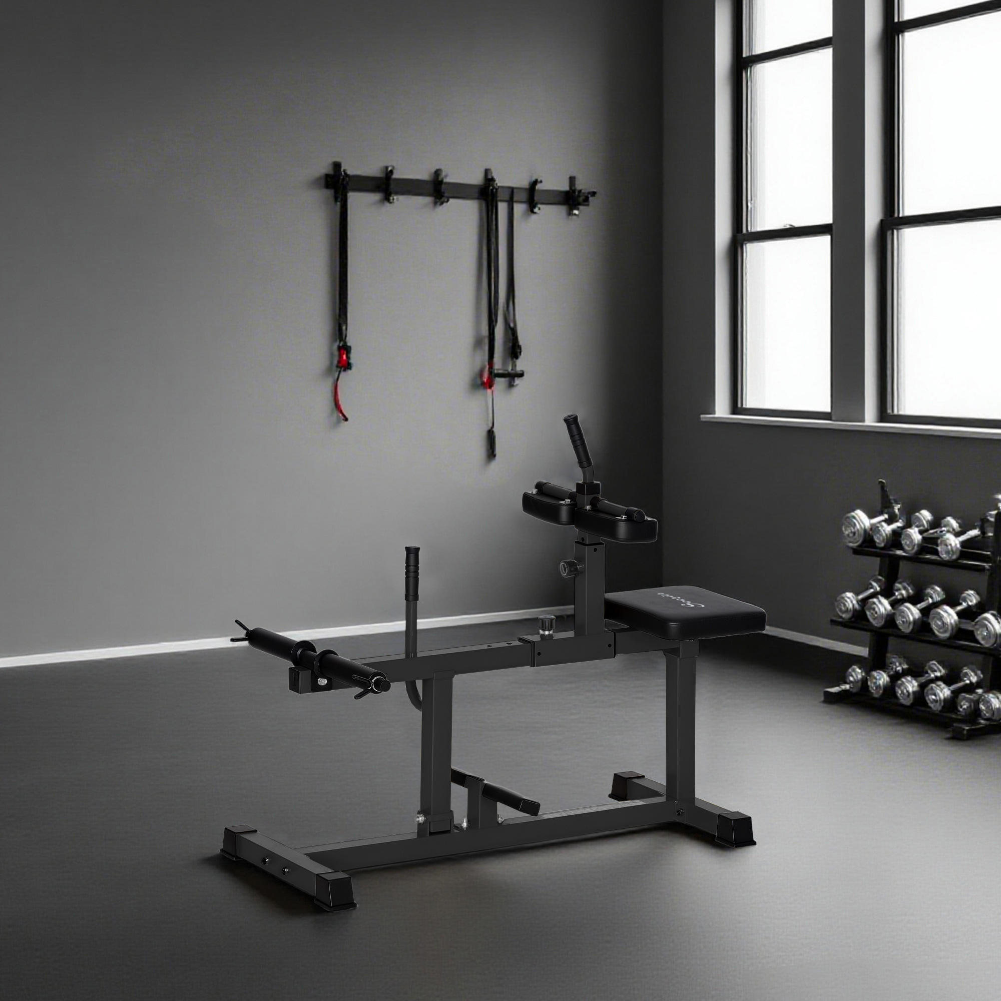 🥈 Adjustable Steel Seated Calf Raise, Black
