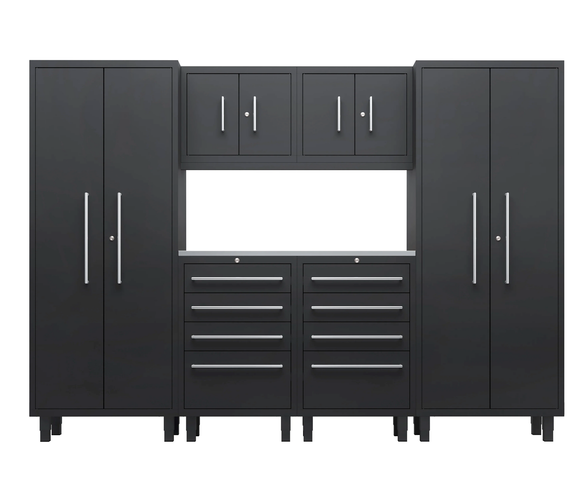 🥇 Prestige 7 Pc Garage Cabinet series Natural Wood
