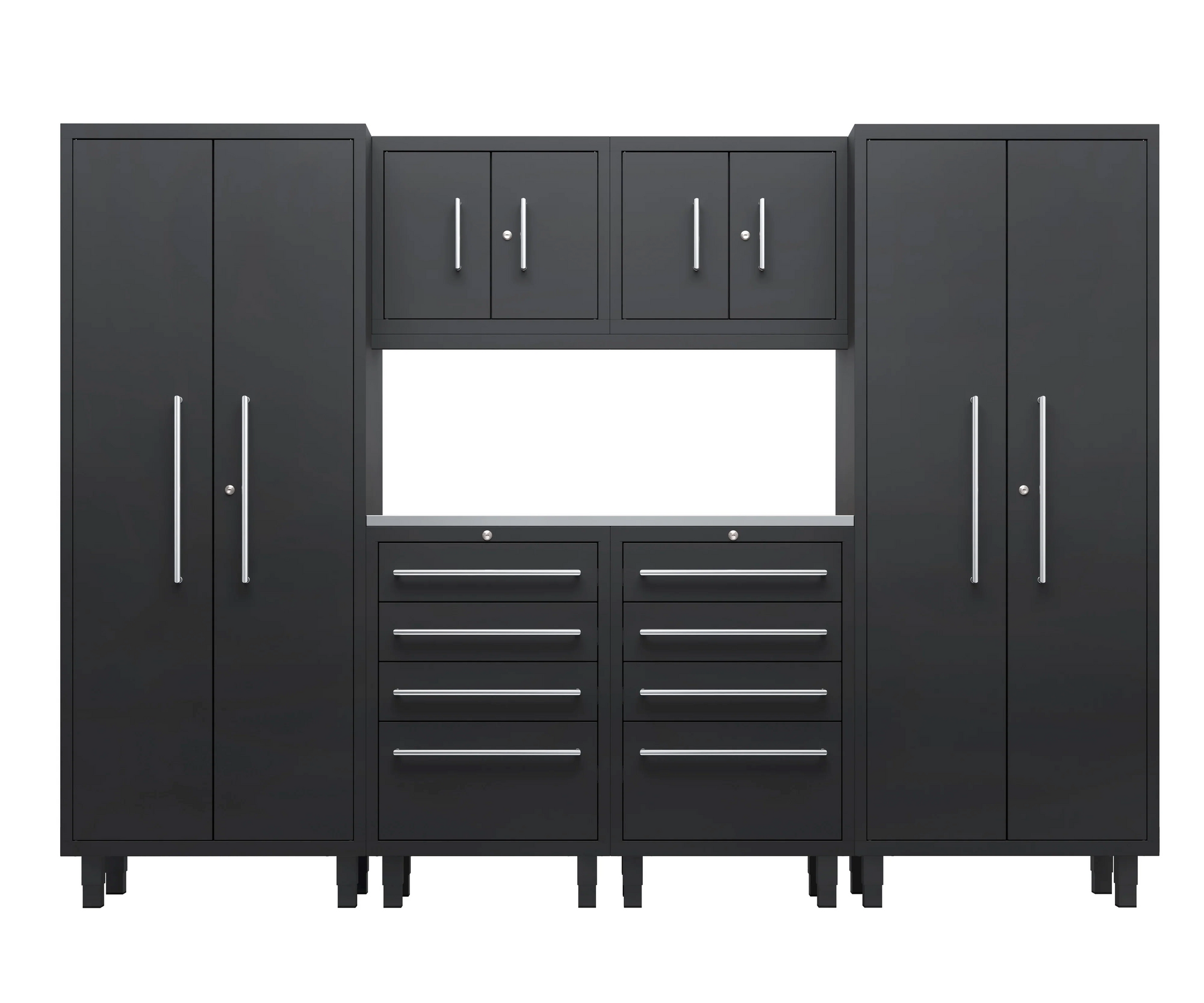 🥇 Prestige 7 Pc Garage Cabinet series Natural Wood