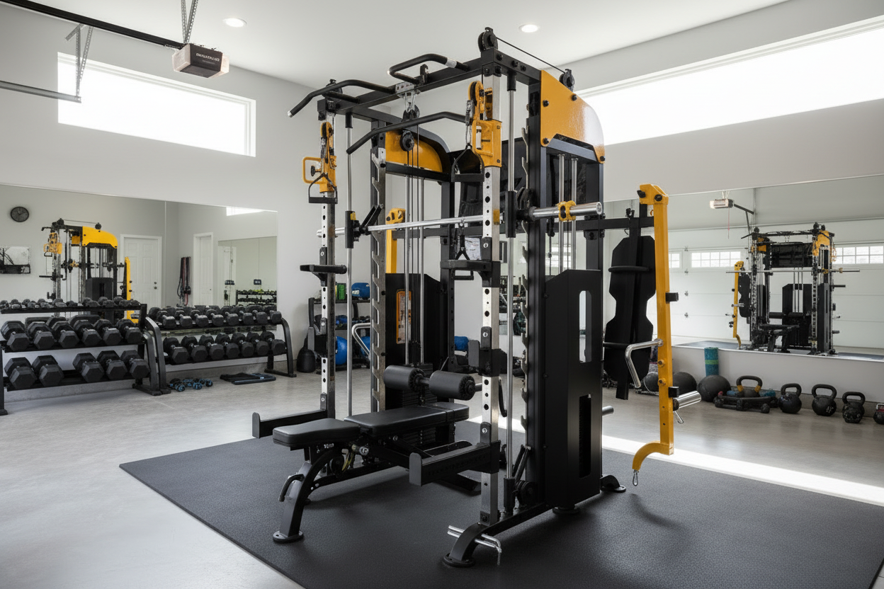 🥇 Smith Machine GM-AL-3061B.  2 to 1 fully cable ratio