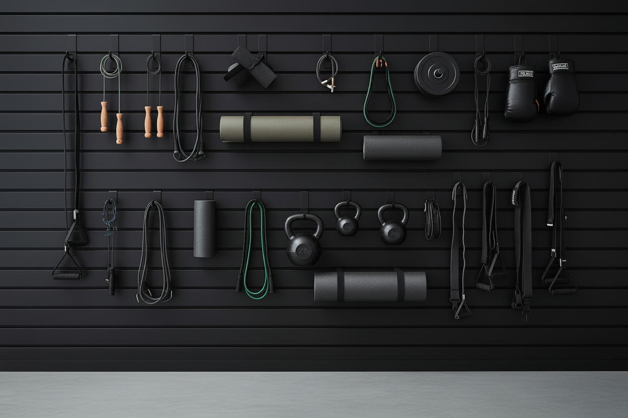 Slat Wall Paneling, 4 X 4 Ft Black